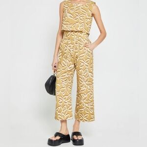 Kourt Khaki Floral Willow Pants XS